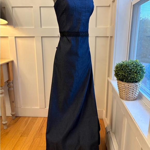 Dark Denim Dress Size Large - Picture 2 of 9